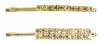 PINCE GUICHE OR 1 RANGEE DE STRASS x2