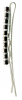 PINCE GUICHE ARGENT 2 RANGEES DE STRASS x 2
