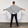 CAPE BARBER RAYURES AVEC PRESSION XXL