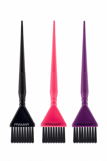 FRAMAR LOT DE 3 PINCEAUX COLORATION TRIPLE THREAT SET 4,5 cm
