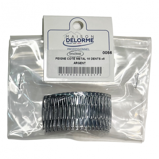 PEIGNE COTE METAL 16 DENTS x 6