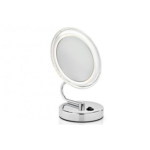 MIROIR GROSSISSANT 10X ECLAIRAGE + 3 PILES