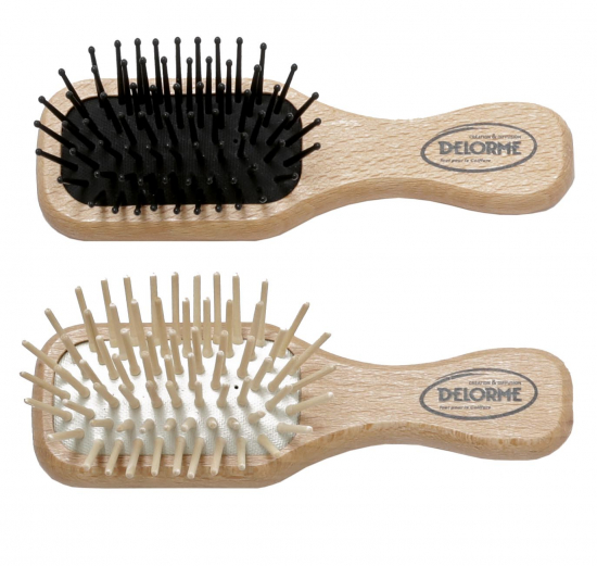 BROSSE MINI RECTANGLE PICOT BOIS
