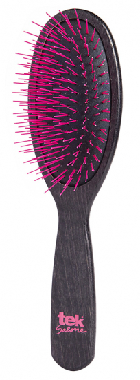 TEK BROSSE OVALE PNEUMATIQUE DEMELANTE NYLON ROSE