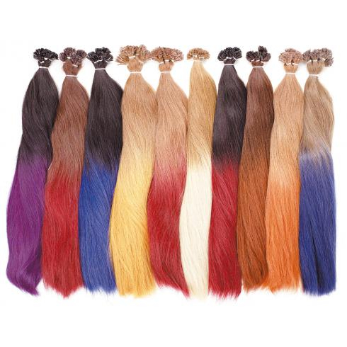 EXTENSION CHEVEUX NATURELS COLORIS FANTAISIE x10 evds