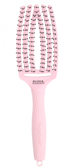 OLIVIA GARDEN FINGERBRUSH LOVE 26 DOUBLE BRISTLES PASTEL PINK M New
