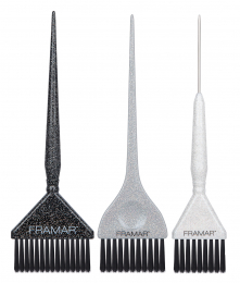FRAMAR LOT DE 3 PINCEAUX COLORATION GLITTER FAMILY PACK 4,5-6-7 cm