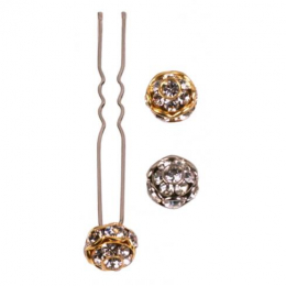 EPINGLE BOULE STRASS x 2