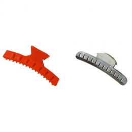 PINCE CRAN PLASTIC ROUGE x 12