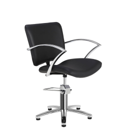 MIRPLAY FAUTEUIL FREYA - PIED 5 BRANCHES - SKAÏ NOIR