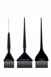 FRAMAR LOT DE 3 PINCEAUX COLORATION NOIR FAMILY PACK 4,5-6-7 cm