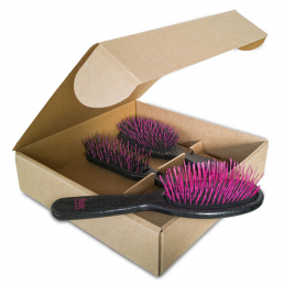 TEK LOT DE BROSSES PLATES PICOTS NYLON ROSE x 3