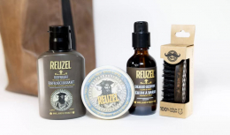REUZEL TROUSSE BARBER SH 100ml+ POMMADES x2