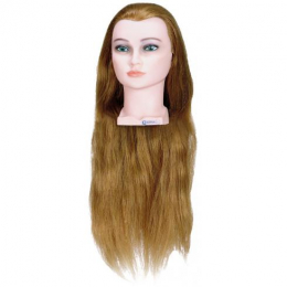 TETE MALLEABLE CHEVEU NATUREL LONG 60 cm