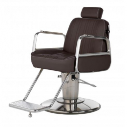 FAUTEUIL BELMONT CADILLA M + TETIERE - BASE RONDE CHROME - SP-AC